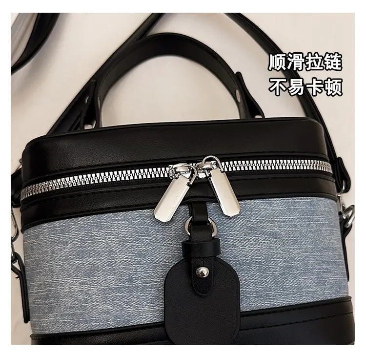 Vintage Crossbody Bag Set 6 Pcs Contrast Color Leather Goods — feature 8
