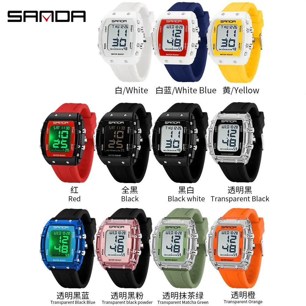 Transparent Square Watch for Men Women Waterproof Digital Single Display - Image 15