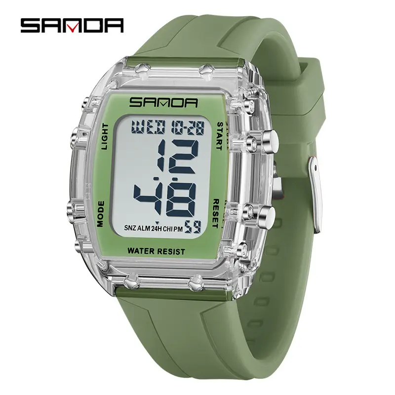 Transparent Square Watch for Men Women Waterproof Digital Single Display - Image 3