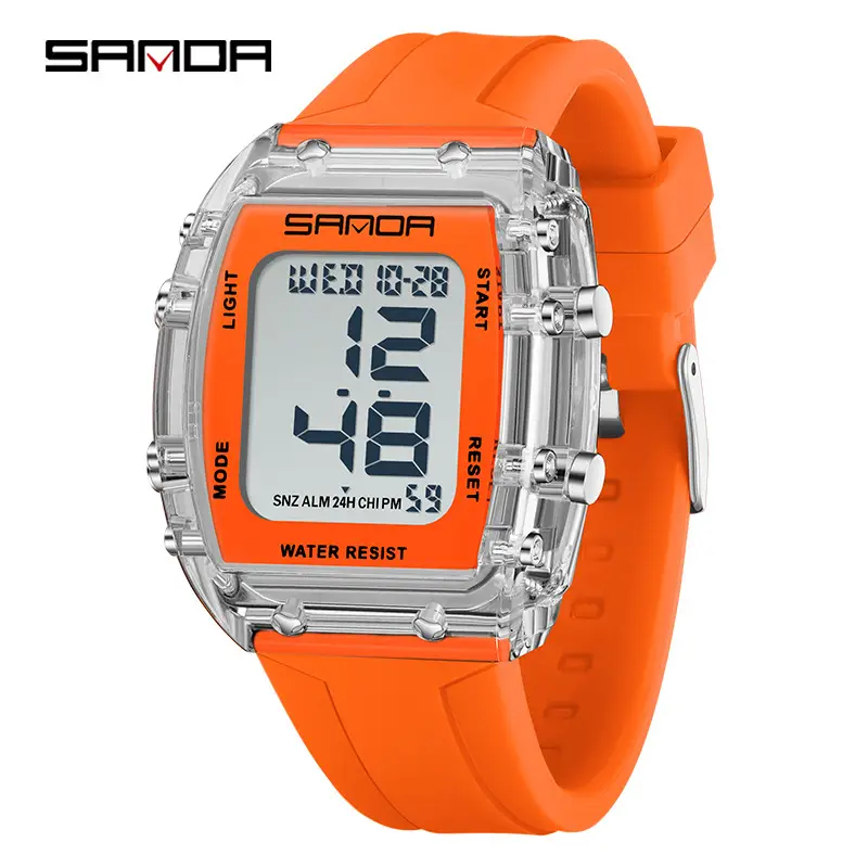Transparent Square Watch for Men Women Waterproof Digital Single Display - Image 4