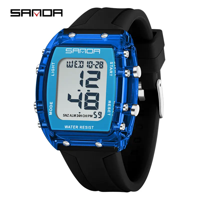 Transparent Square Watch for Men Women Waterproof Digital Single Display - Image 5