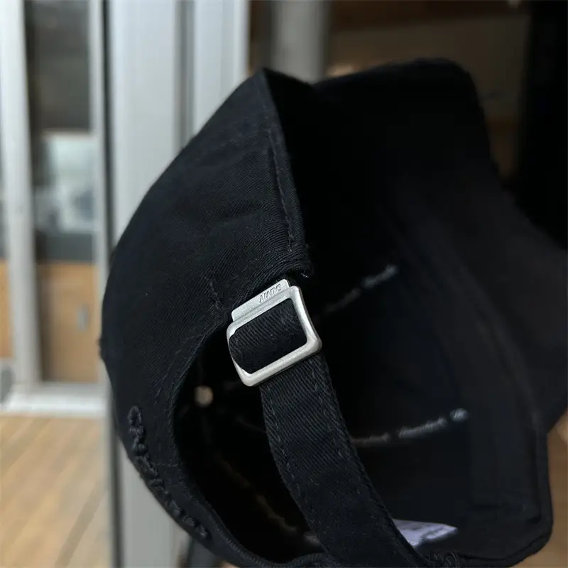 Women Black Letter Embroidered Washed Cap — feature 4
