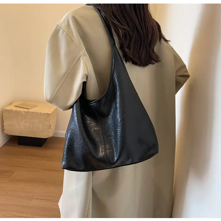 Vintage Brown Leather Shoulder Tote Bag for Women — feature 25