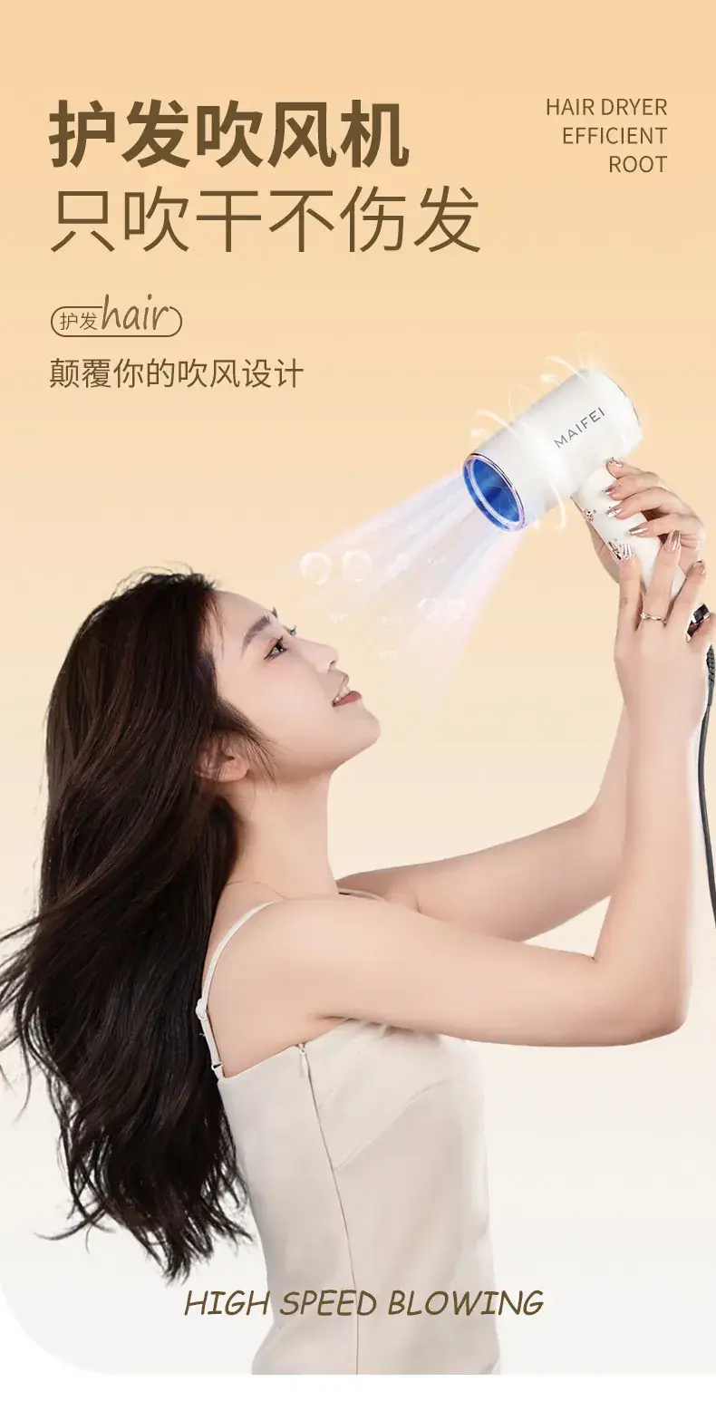Household Negative Ion Hair Dryer with Cold/Warm Switch — feature 1