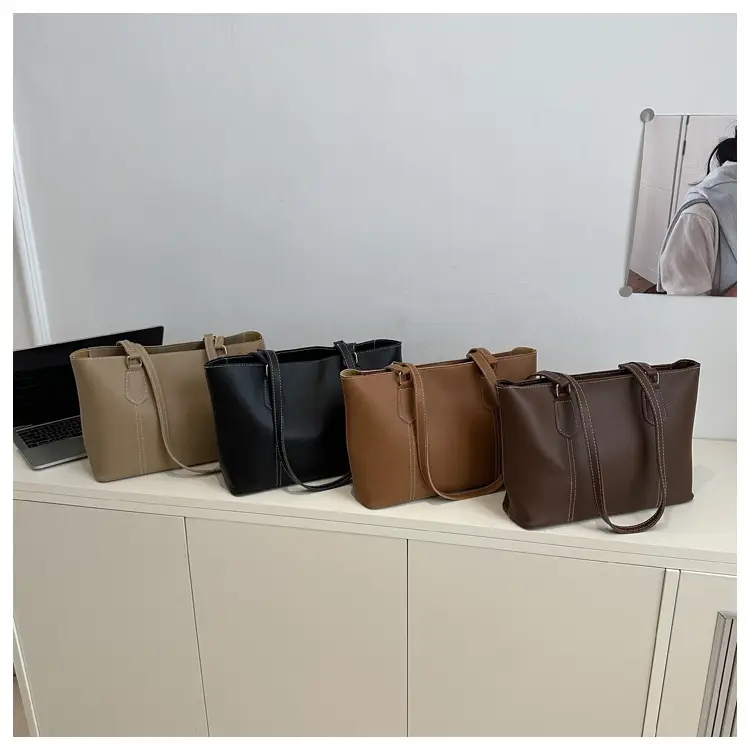 2025 Korean Style Black Leather Tote Bag for Women — feature 19