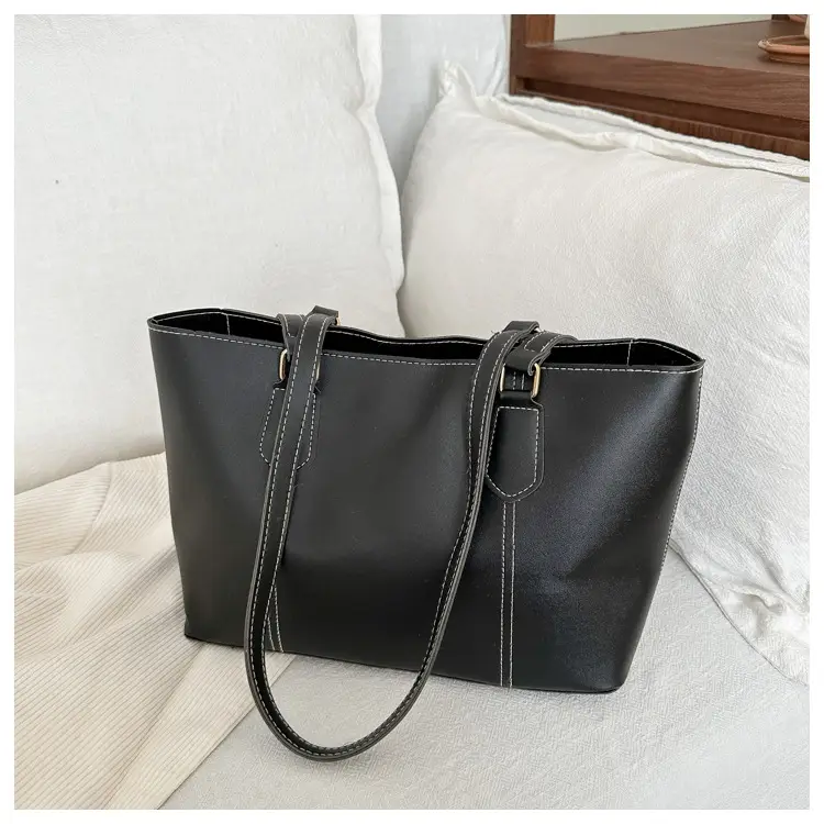 2025 Korean Style Black Leather Tote Bag for Women — feature 9