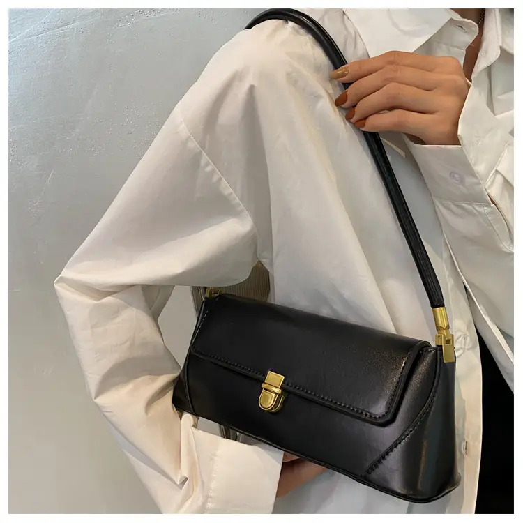 Retro Underarm Lock Bag Women Brown 2025 — feature 12