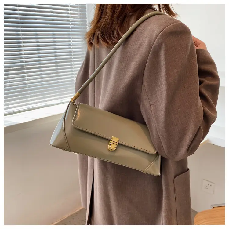 Retro Underarm Lock Bag Women Brown 2025 — feature 17