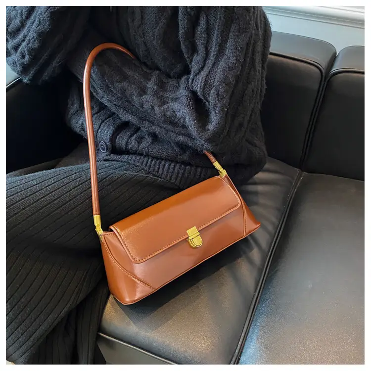 Retro Underarm Lock Bag Women Brown 2025 — feature 20