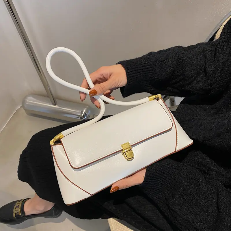 Retro Underarm Lock Bag Women Brown 2025 - Image 2