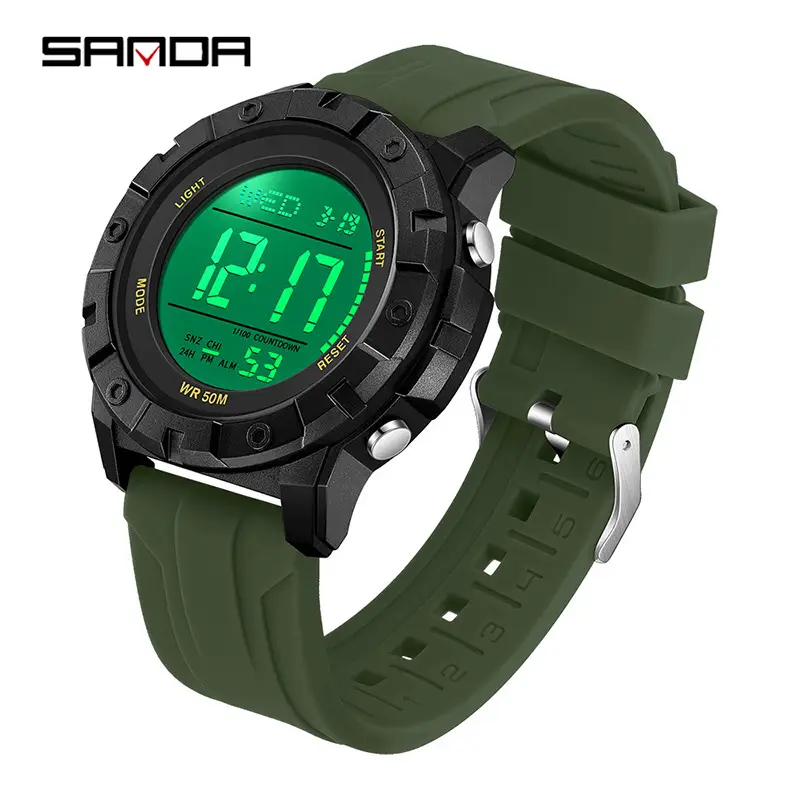 Sanda Waterproof Digital Counting Watch Black - Image 12