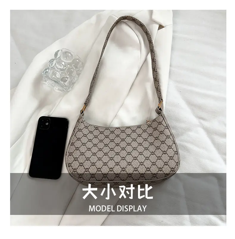 French Stiletto Shoulder Bag Women Retro Brown Monogram — feature 5