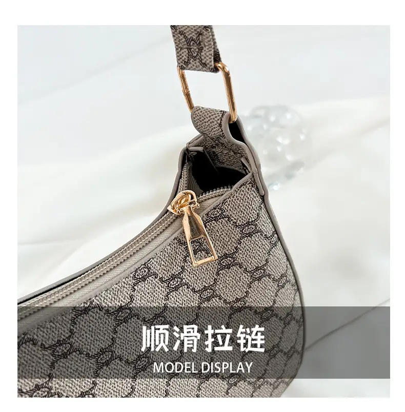 French Stiletto Shoulder Bag Women Retro Brown Monogram — feature 8