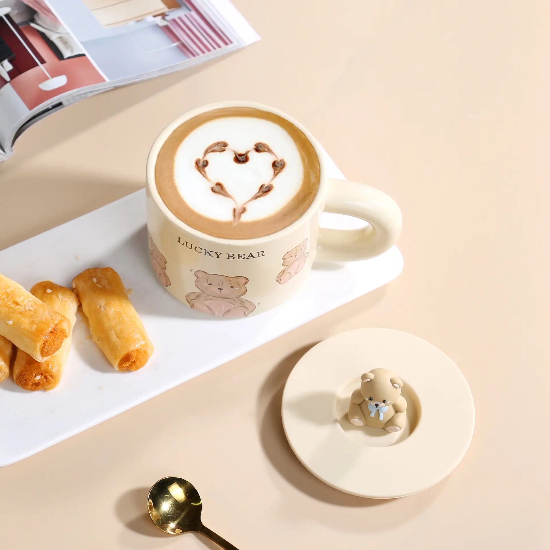 Cute Bear Ceramic Milk Fufu Cups for Girls — feature 2