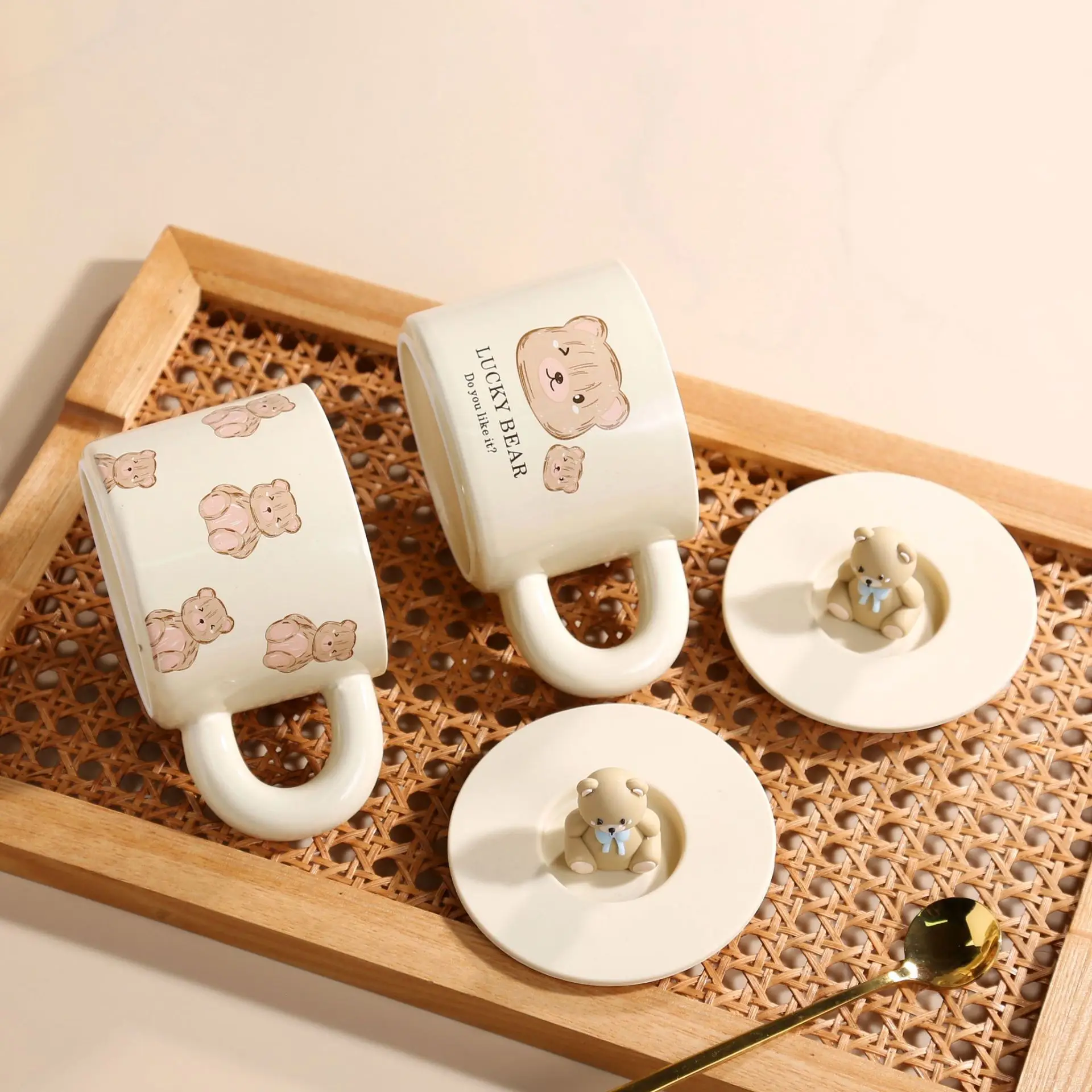 Cute Bear Ceramic Milk Fufu Cups for Girls — feature 4