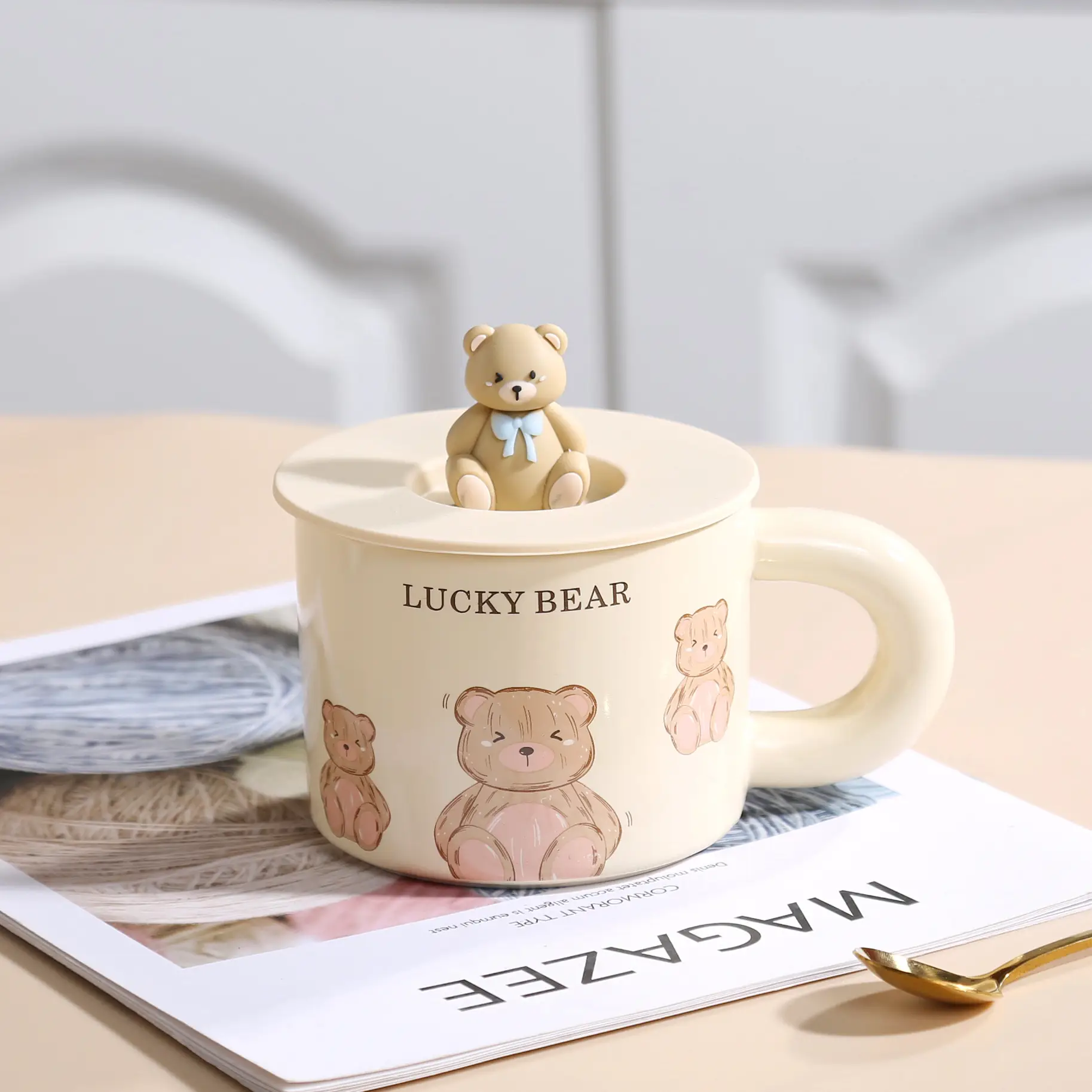 Cute Bear Ceramic Milk Fufu Cups for Girls — feature 5