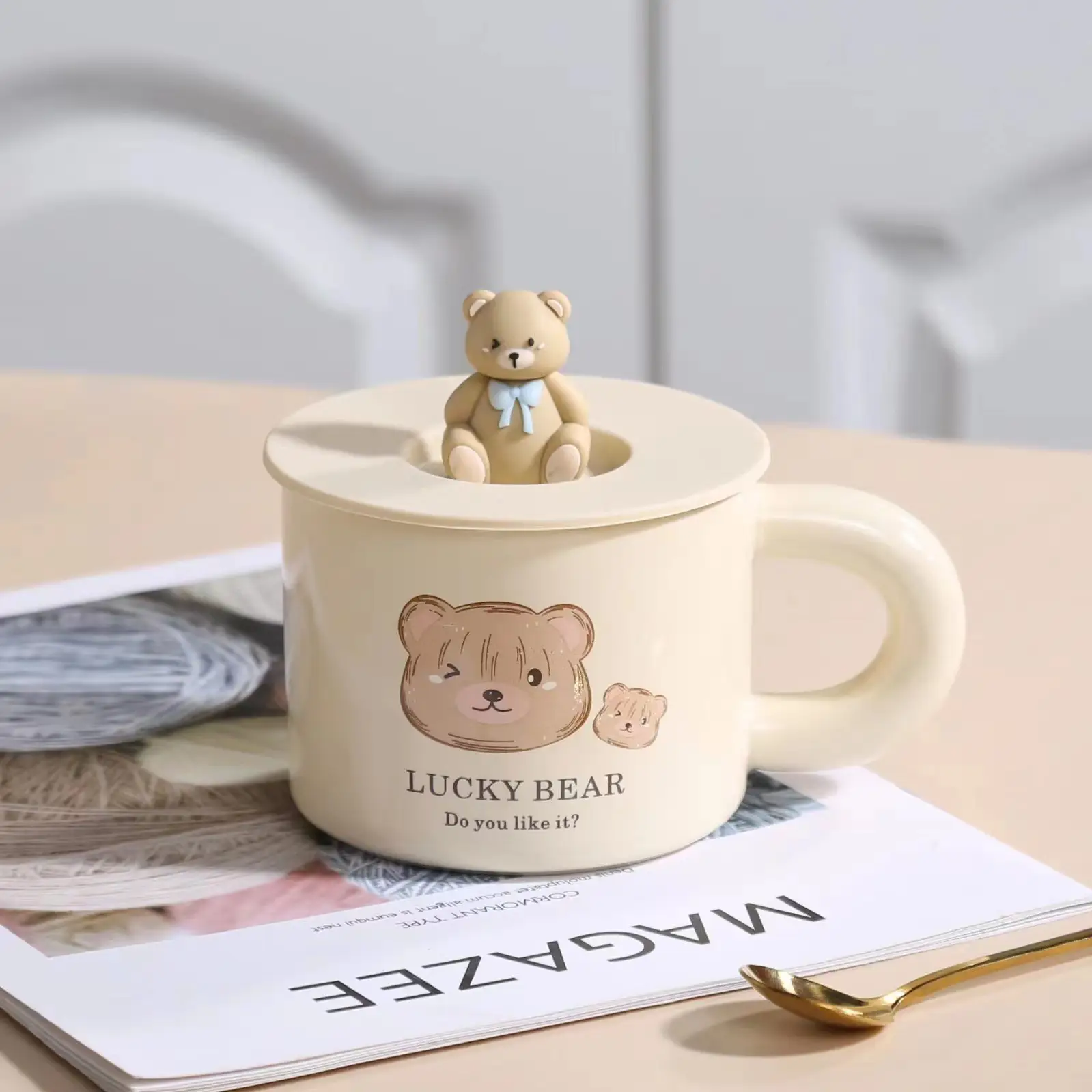 Cute Bear Ceramic Milk Fufu Cups for Girls — feature 6