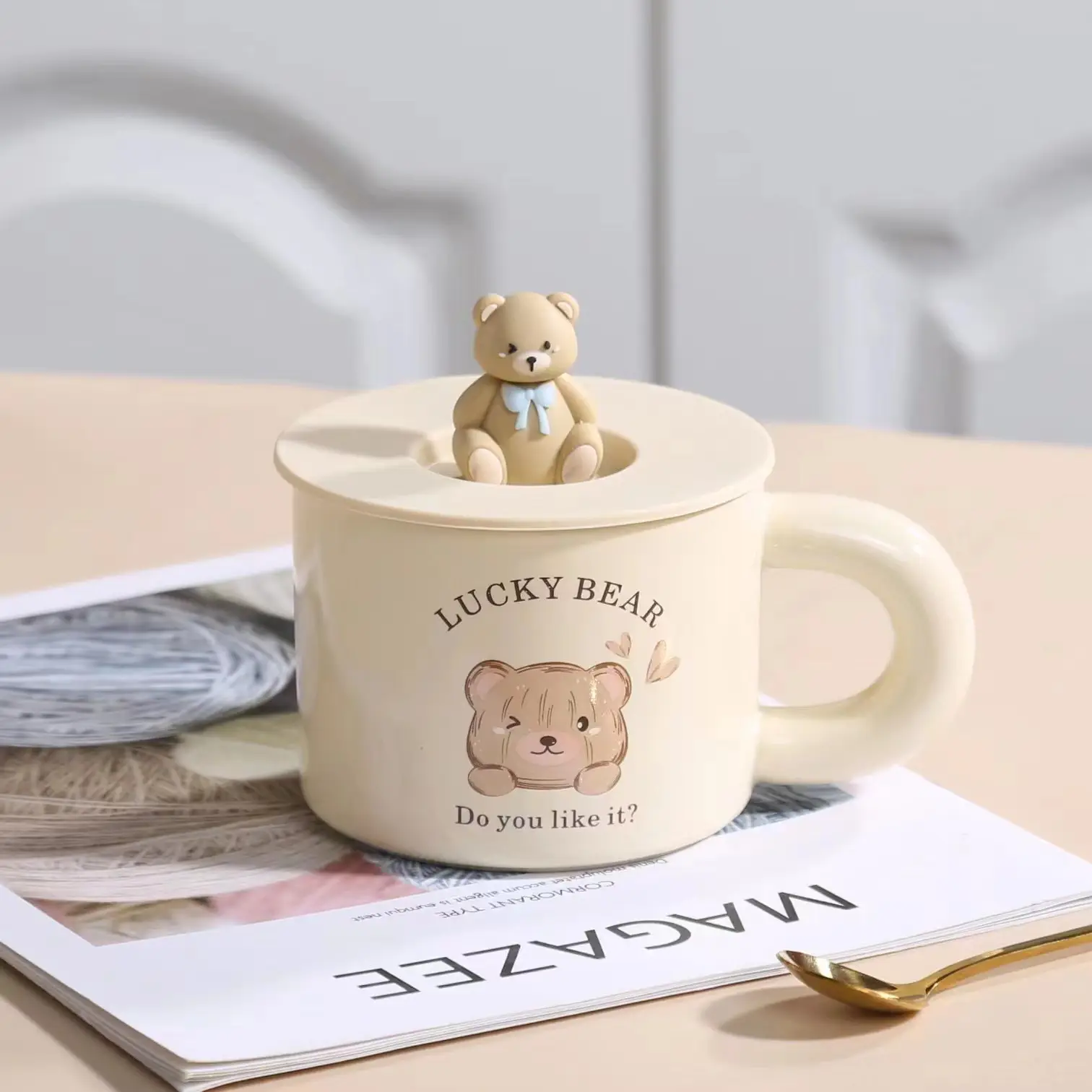 Cute Bear Ceramic Milk Fufu Cups for Girls — feature 8