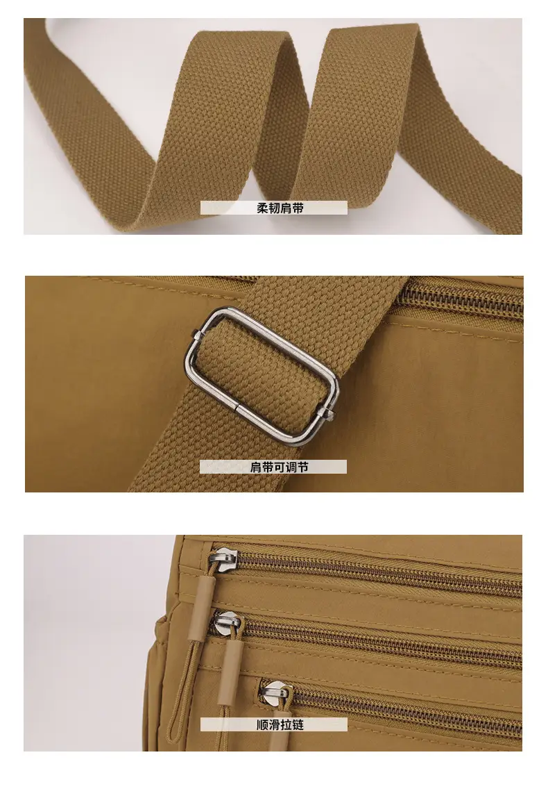 2025 New Green Nylon Crossbody Bag Multi-compartment Storage All-match — feature 21