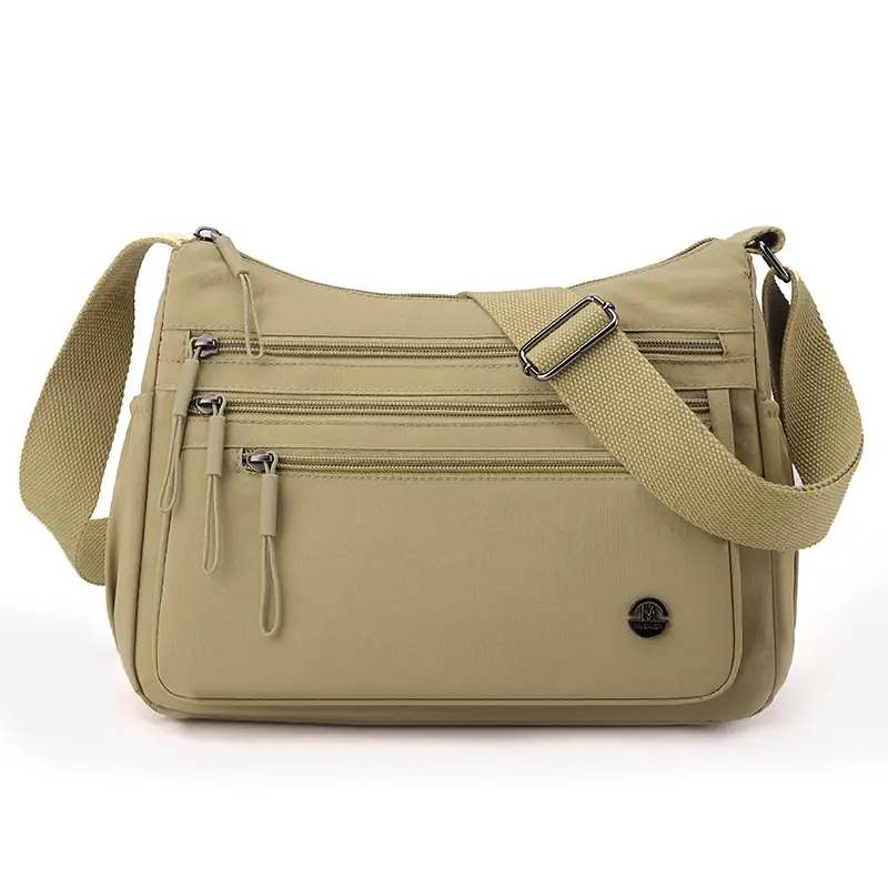 2025 New Green Nylon Crossbody Bag Multi-compartment Storage All-match