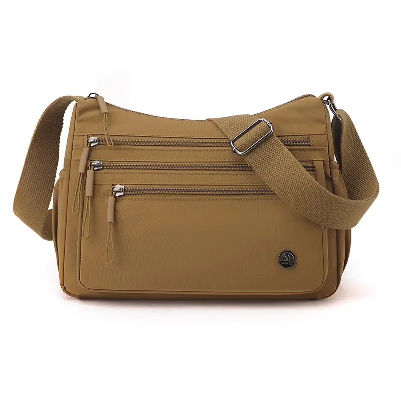 2025 New Green Nylon Crossbody Bag Multi-compartment Storage All-match