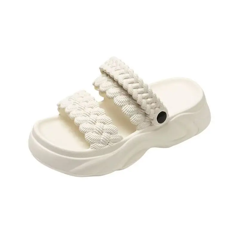 Women's White Braided Thick Sandals Summer 2025 - Image 8