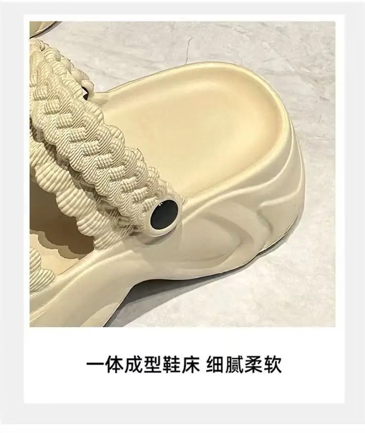 Women's White Braided Thick Sandals Summer 2025 — feature 8