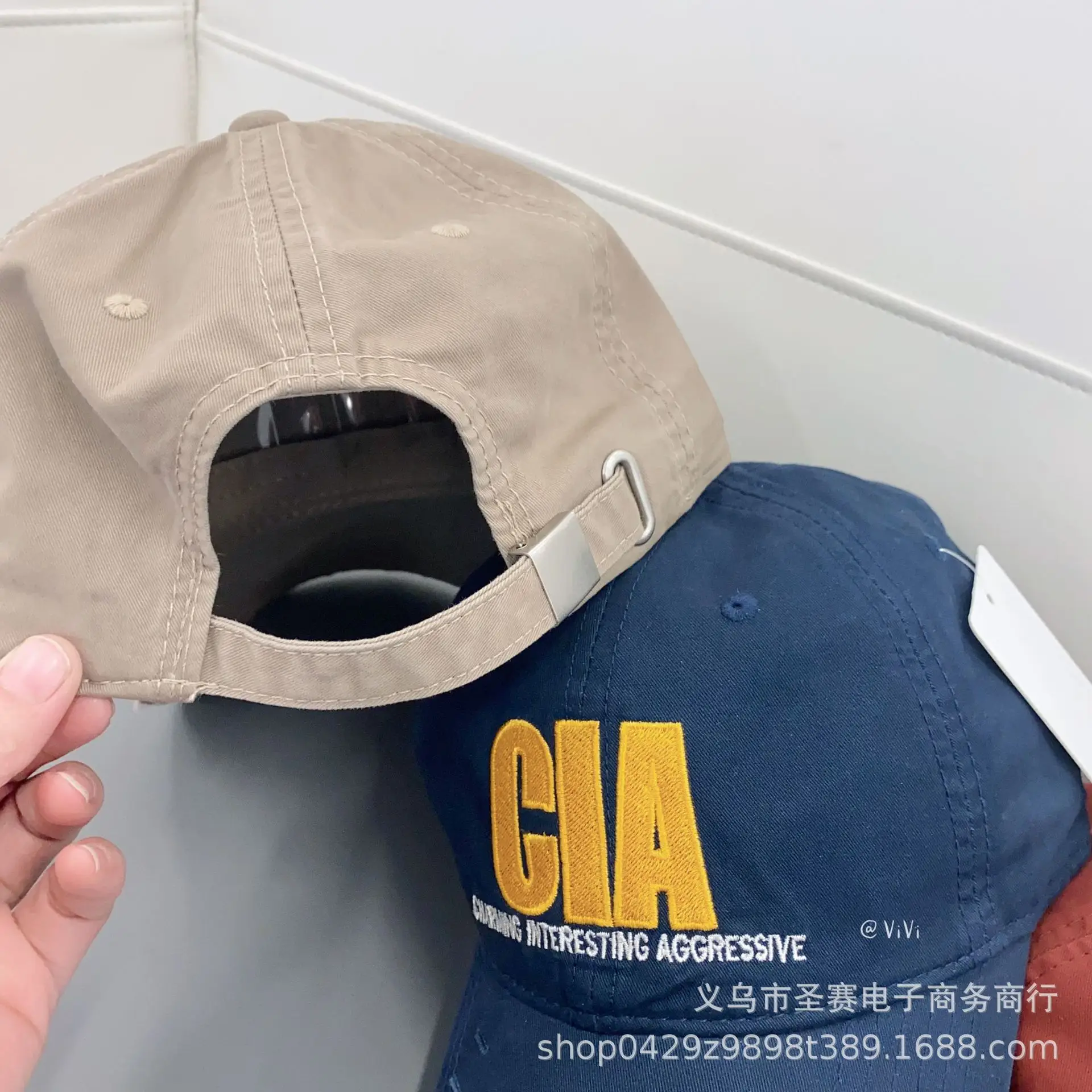 CIA Embroidered White Baseball Cap All-Match - Image 11