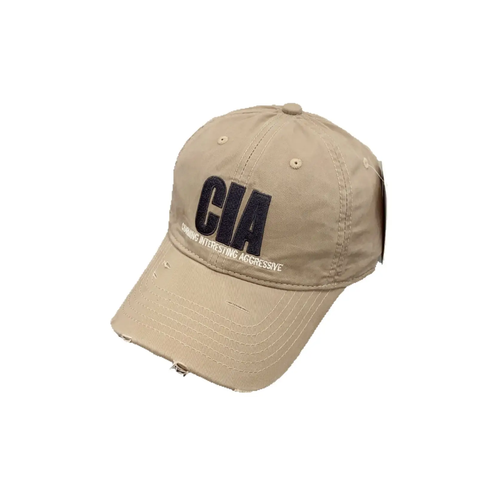 CIA Embroidered White Baseball Cap All-Match - Image 12