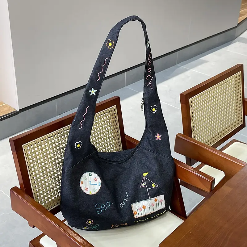 New Denim Crossbody Bag Large Capacity Women's Shoulder Bag - Image 3