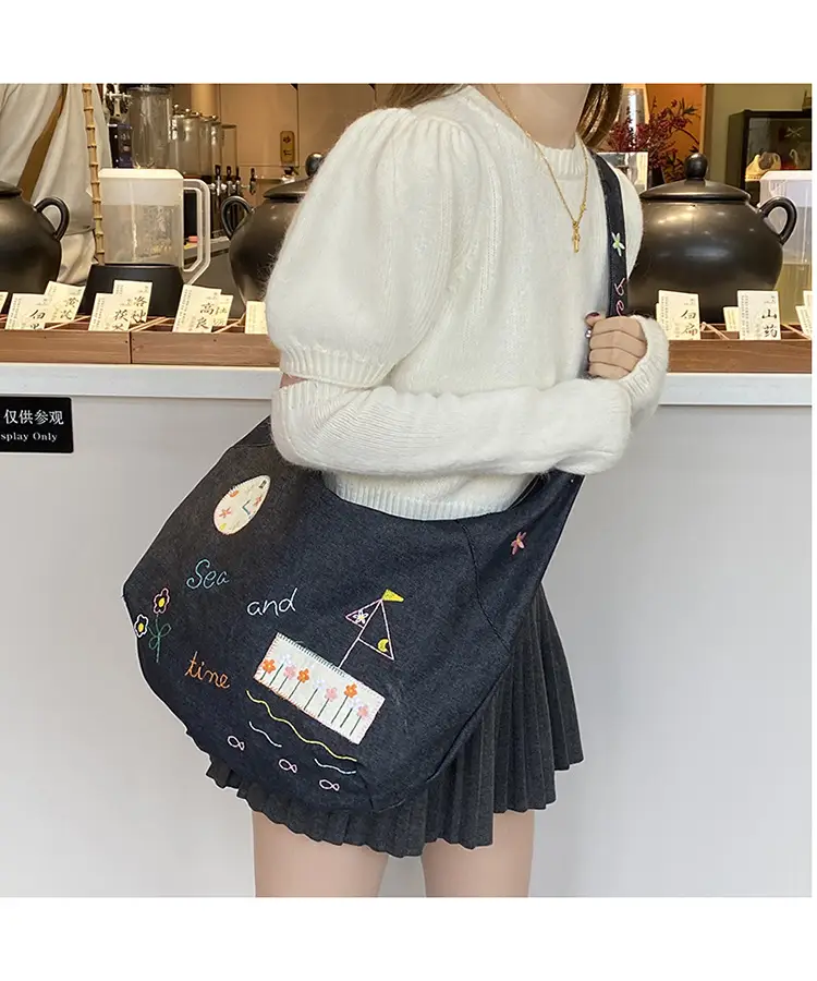 New Denim Crossbody Bag Large Capacity Women's Shoulder Bag — feature 10