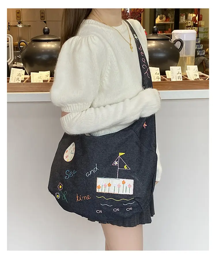 New Denim Crossbody Bag Large Capacity Women's Shoulder Bag — feature 11