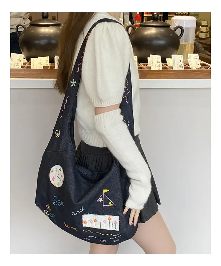 New Denim Crossbody Bag Large Capacity Women's Shoulder Bag — feature 15