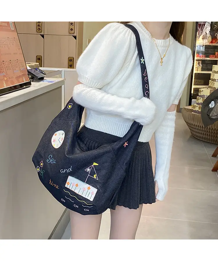 New Denim Crossbody Bag Large Capacity Women's Shoulder Bag — feature 19