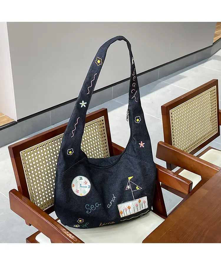 New Denim Crossbody Bag Large Capacity Women's Shoulder Bag — feature 2