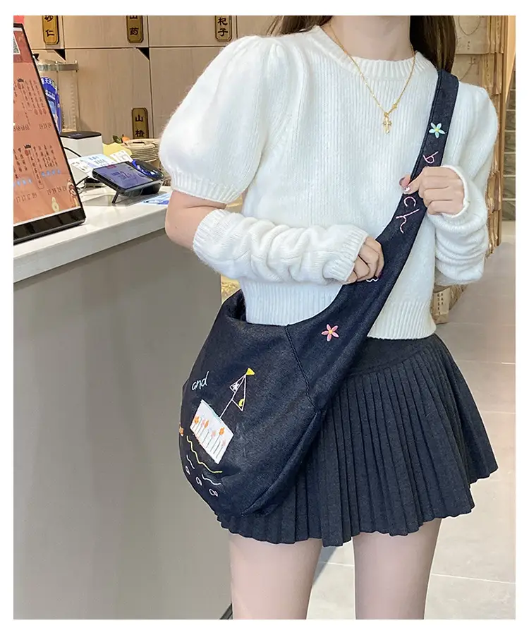 New Denim Crossbody Bag Large Capacity Women's Shoulder Bag — feature 20
