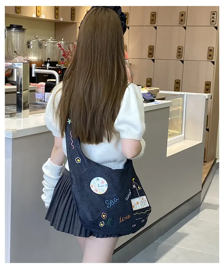 New Denim Crossbody Bag Large Capacity Women's Shoulder Bag — feature 21