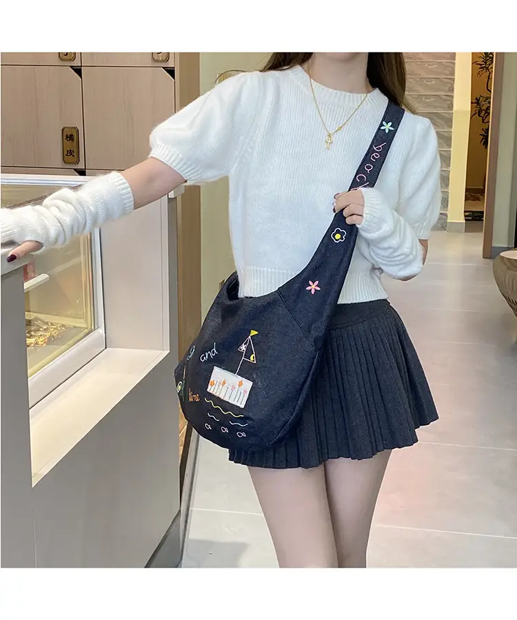New Denim Crossbody Bag Large Capacity Women's Shoulder Bag — feature 22