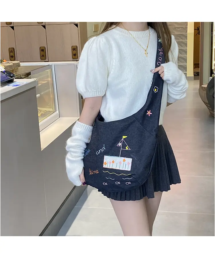 New Denim Crossbody Bag Large Capacity Women's Shoulder Bag — feature 23