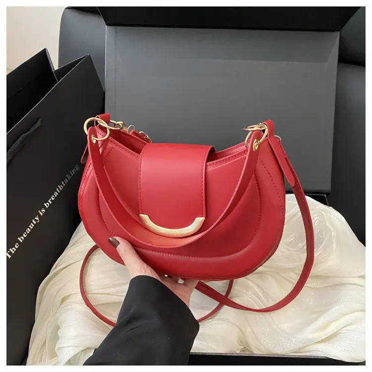 Women's Western Style Shoulder Bag 2025 Summer Solid Color — feature 36