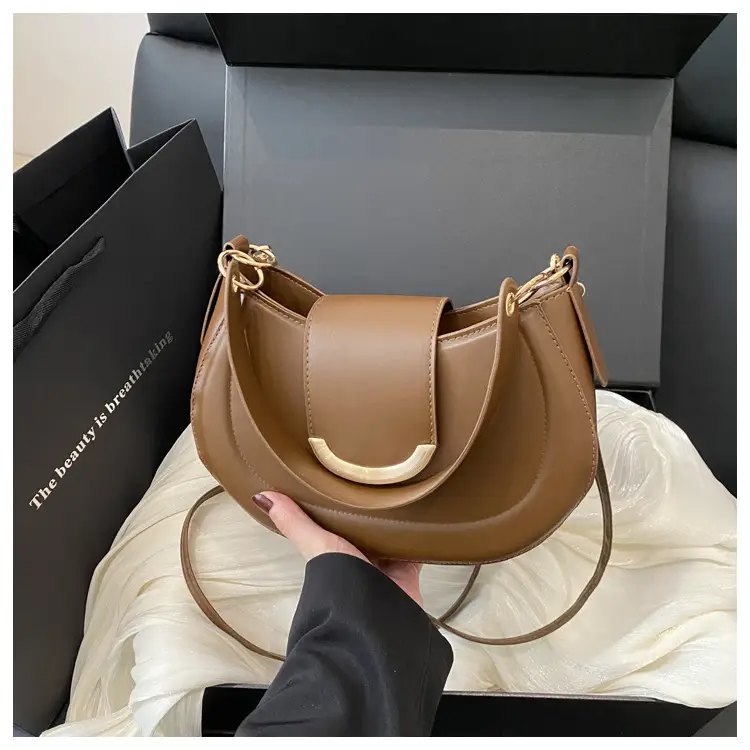 Women's Western Style Shoulder Bag 2025 Summer Solid Color — feature 37