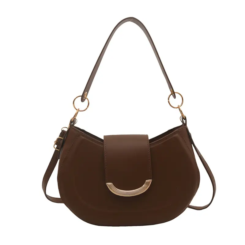 Women's Western Style Shoulder Bag 2025 Summer Solid Color