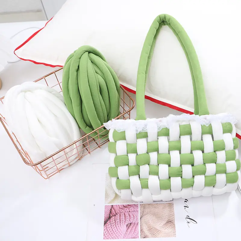 New Iceland Line Wool Diy Slippers Bag Filling Heart Wool Crown Cotton Coarse Handmade Wool Blanket Line Cloth Strip