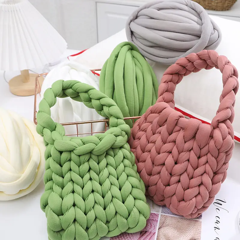 New Iceland Line Wool Diy Slippers Bag Filling Heart Wool Crown Cotton Coarse Handmade Wool Blanket Line Cloth Strip