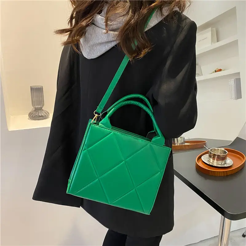 Brown Quilted Shoulder Crossbody Bag for Women - Image 9