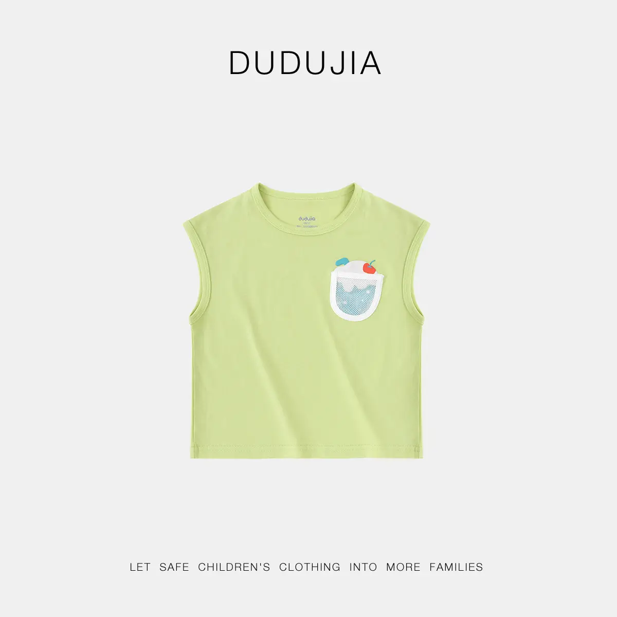Cool Summer Kids Vest Blue White Sleeveless T-Shirt - Image 16