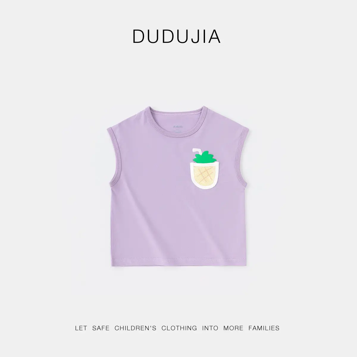 Cool Summer Kids Vest Blue White Sleeveless T-Shirt - Image 18