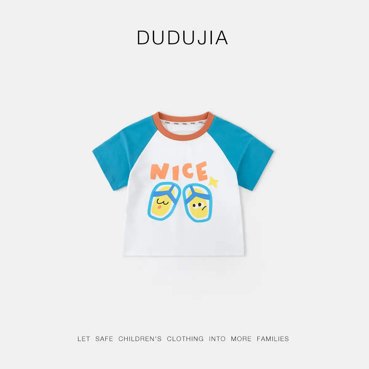 Cool Summer Kids Vest Blue White Sleeveless T-Shirt - Image 5