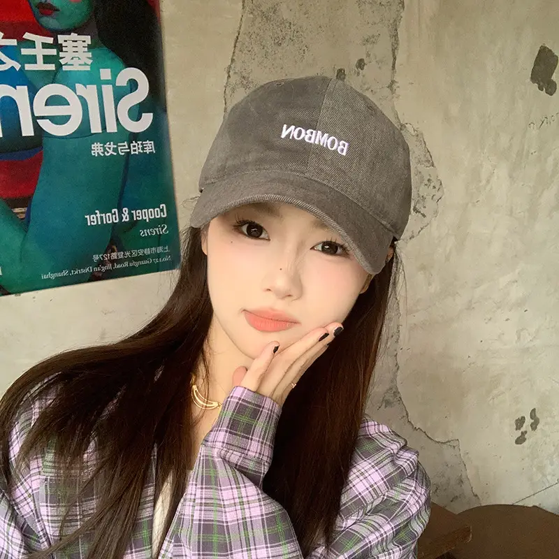 Women Blue Plaid Baseball Cap Brushed Cotton Large - Image 12