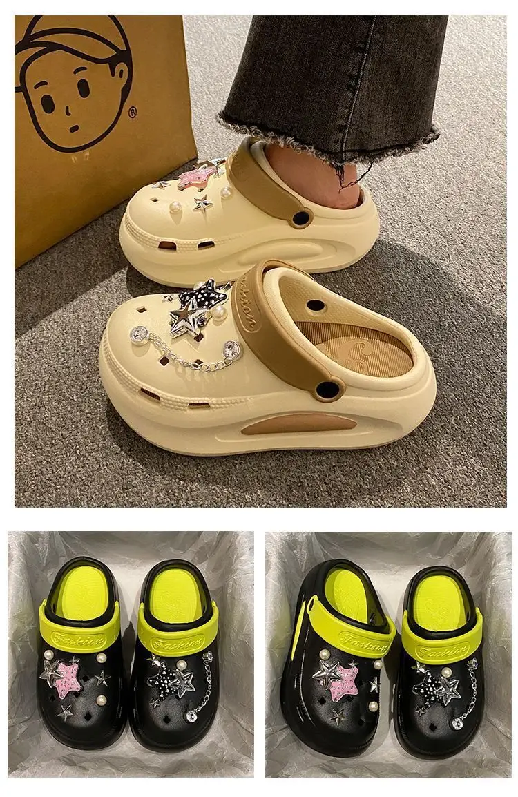 Eva Ultra-Thick Sole Feels Like Stepping on Shit 2024 New High-Looking Fashionable Non-Smelly and Non-Squeaky Clogs for Female Students to Wear Outside in Summer — feature 13